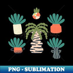 stylish plants in pots - premium png sublimation file - defying the norms