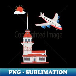 tower - decorative sublimation png file - enhance your apparel with stunning detail