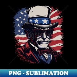 uncle sam wearing sunglasses - exclusive sublimation digital file - perfect for sublimation mastery