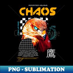 chaos hawk - modern sublimation png file - unleash your inner rebellion