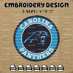 carolina panthers embroidery pattern, nfl carolina panthers embroidery designs, nfl logo embroidery files