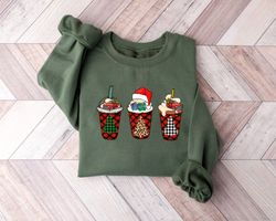 christmas coffee sweatshirt, christmas latte shirt, coffee lover shirt, coffee lover gift, christmas latte tee, christma