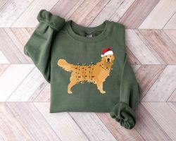 christmas golden retriever shirt, happy new year dog tshirt, christmas lights tee, christmas dog tee, golden mom tshirt,