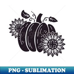 floral pumpkin - modern sublimation png file - unleash your inner rebellion
