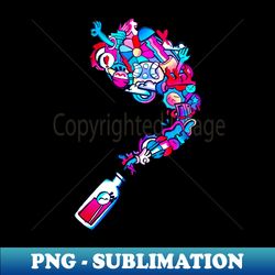 ghosts in bottle - png transparent sublimation design - perfect for sublimation mastery