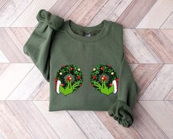 funny grinch hands christmas adult sweater, family matching shirt,christmas grinch,family shirts,christmas shirt,holiday