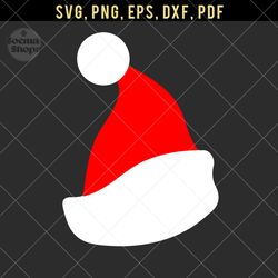 santa hat svg, christmas svg, png clipart, compatible with cricut and cutting machine