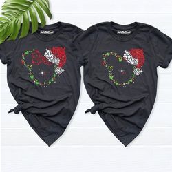 mickey minnie christmas shirt, disney christmas party shirt, disney christmas family shirt, disney christmas couple shir