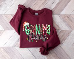 grandma christmas sweatshirt, grandkids christmas gift for grandma,gift for grandma,grandma sweatshirt,grandma claus swe