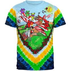 grateful dead &8211 bi-plane bears tie dye t-shirt