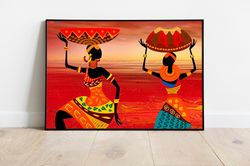 african poster, abstract 3d canvas, 3d canvas, wall art, large canvas, african 3d canvas, black woman 3d canvas, african