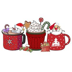 santa christmas coffee png, merry christmas png, coffee latte png, christmas png, christmas latte png digital download