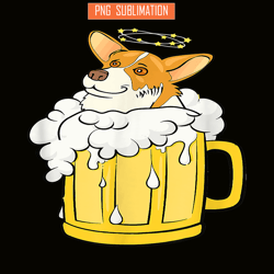 corgi dog beer drinking png drinking party png corgi and beer png