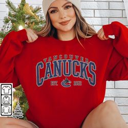 vancouver canucks shirt, merch vintage 90s sweatshirt hockey retro unisex crewneck gift for fan college 1610s ltrp