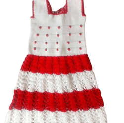 hand made crochet woolen frock for girl  size  5 years is for girl