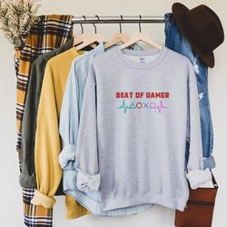 beat of gamer sweatshirt, good vibe sweatshirt, gamer shirt, gift for gamer, gift for him, good mood shirt