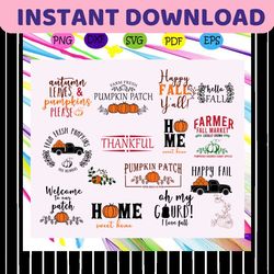 big rustic fall bundle svg, farmhouse fall svg, bundle svg, pumpkin patch svg, pumpkin spice svg, pumpkin svg, pumpkin g