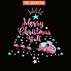 merry christmas y'all png watercolor crane rickshaw png camper christmas tree png