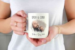 custom dad mug from photo, fathers day mug 2023, dad gifts, custom mug gift for dad, 1st fathers day gift, new dad gift,