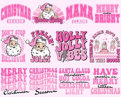 retro pink christmas svg png bundle, pink christmas png, christmas svg, christmas shirt design, christmas bundle , pink
