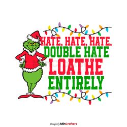 grinch hate hate hate double hate svg