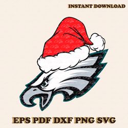 nfl philadelphia eagles santa hat svg