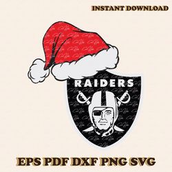 las vegas raiders santa hat svg