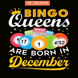 bingo queen are born in december png, bingo balls png, crown queen png