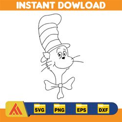 dr seuss svg, cat in the hat svg, dr seuss hat svg, green eggs and ham svg, dr seuss for teachers svg, cricut, thing svg