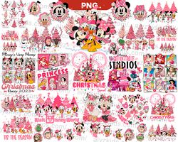 Disney Christmas Png, Christmas Minnie And Friends Png, Pink Christmas Mickey Png Pink Christmas Png