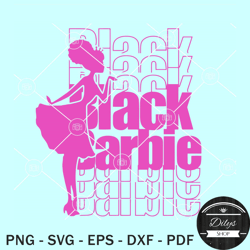 cute afro barbie svg, black barbie doll svg, afro black barbie svg