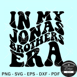 in my jonas brothers era svg, retro wavy letters svg, jonas brothers svg