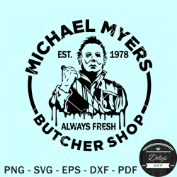 michael myers butcher shop svg, halloween svg