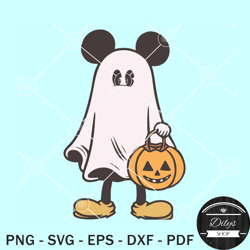 mickey ghost halloween svg png, mickey ghost pumpkin svg, disney halloween svg png eps dxf
