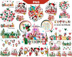 Disney Christmas Mickey PNG, Christmas Bundle PNG, Mouse Head Christmas Bundle, Bundle Merry Christmas Png