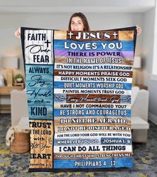 bible verse jesus fleece sherpa blanket christian throw religious blankets, birthday gifts, christmas gift, christian bl