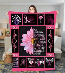 cancer i'm strong blanket cancer warrior fleece sherpa blanket breast cancer warrior,cancer awareness blanket,christmas