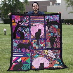 cat blanket - cats a halloween symbol quilt blanket- haloween gifts for cat lovers.jpg