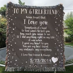 custom woven blanket to my girlfriend personalized woven blanket - gift for girlfriend - 50x60.jpg