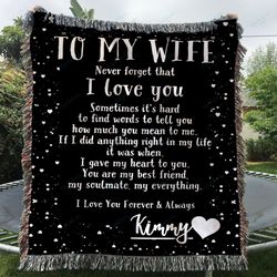 custom woven blanket to my wife personalized woven throw blanket - gift for wife - 50x60.jpg