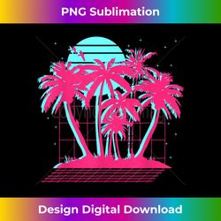 Vaporwave Palm Tree Sunset Tropical Summer Beach Vacation - Crafted Sublimation Digital Download - Chic, Bold, and Uncompromising