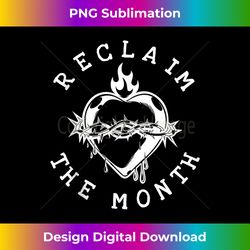 reclaim the month sacred heart image june month tank top - edgy sublimation digital file - craft with boldness and assurance