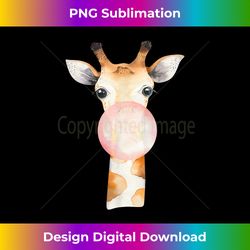 funny bubble gum animal giraffe t- for men women kids - vibrant sublimation digital download - chic, bold, and uncompromising