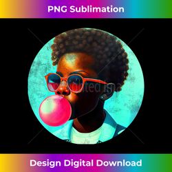 young black boy joy bubble gum fun african melanin prince - edgy sublimation digital file - reimagine your sublimation pieces