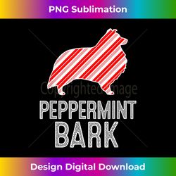 sheltie shetland sheepdog peppermint bark christmas dog - edgy sublimation digital file - access the spectrum of sublimation artistry