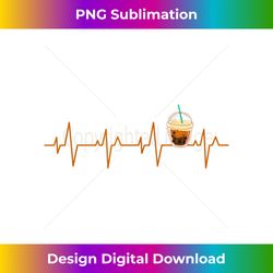 boba tea heartbeat funny kawaii bubble tea lover graphic - classic sublimation png file - rapidly innovate your artistic vision