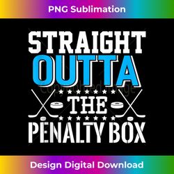 straight outta the penalty box funny hockey player tank top - luxe sublimation png download - chic, bold, and uncompromising