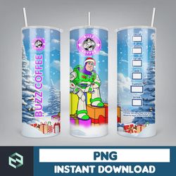 cartoon print tumbler, skinny tumbler, 20 oz skinny tumbler sublimation, tumbler christmas png, christmas gift (1)