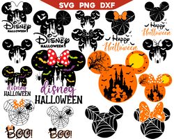 disney halloween mouse and friends svg bundle, trick or treat svg, spooky vibes svg, halloween family trip svg