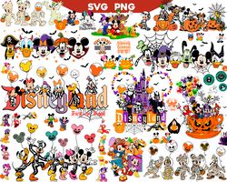 disney halloween png svg bundle, scary svg png, boo crew png svg bundle, mickey and friend png svg bundle